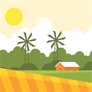 Rural Landscape. Free illustration for personal and commercial use.