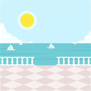Sea View. Free illustration for personal and commercial use.