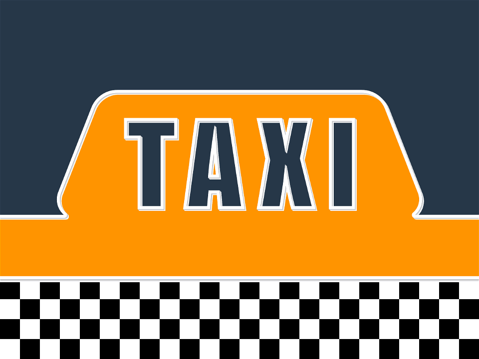 Taxi Sign. Free illustration for personal and commercial use.