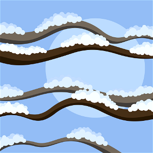 Tree Branches in Snow. Free illustration for personal and commercial use.