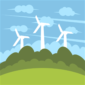 Windmill Power Generator. Free illustration for personal and commercial use.