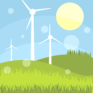 Windmills Energy. Free illustration for personal and commercial use.