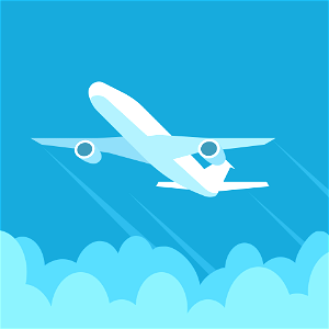 Airplane aircraft. Free illustration for personal and commercial use.