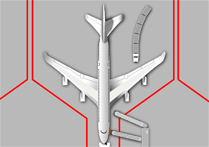 Airport airliner. Free illustration for personal and commercial use.