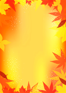 Autumhn maple leaves frame. Free illustration for personal and commercial use.