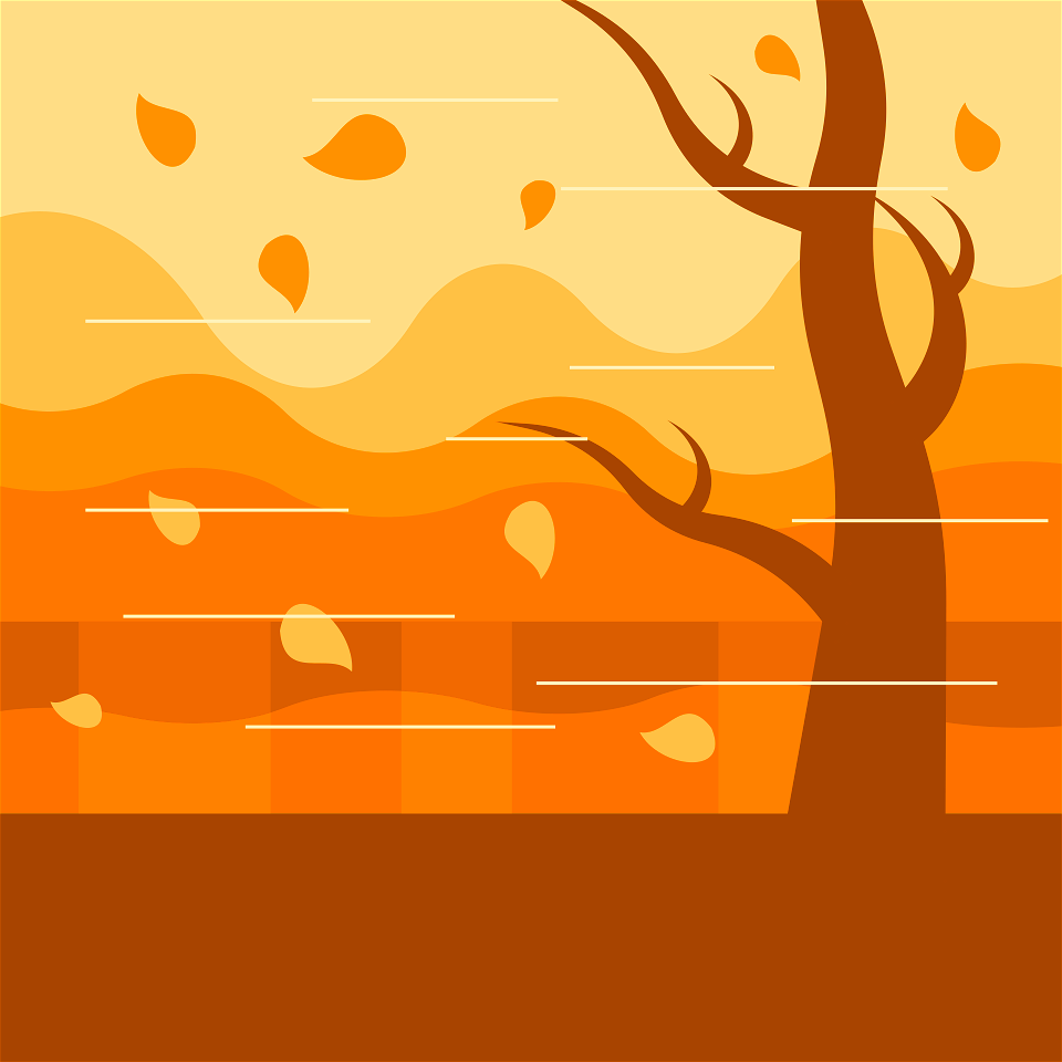 Autumn wind. Free illustration for personal and commercial use.
