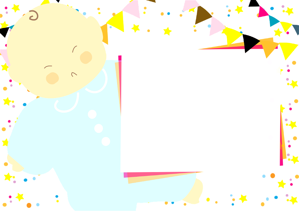 Baby message card. Free illustration for personal and commercial use.