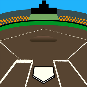 Baseball field. Free illustration for personal and commercial use.