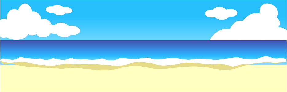 Beach and sea. Free illustration for personal and commercial use.