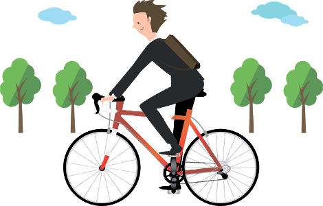 Biker businessman. Free illustration for personal and commercial use.