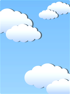 Blue sky clouds. Free illustration for personal and commercial use.