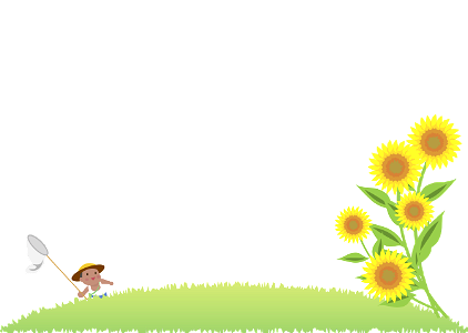 Boy and sunflower. Free illustration for personal and commercial use.