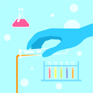 Chemical experiment. Free illustration for personal and commercial use.