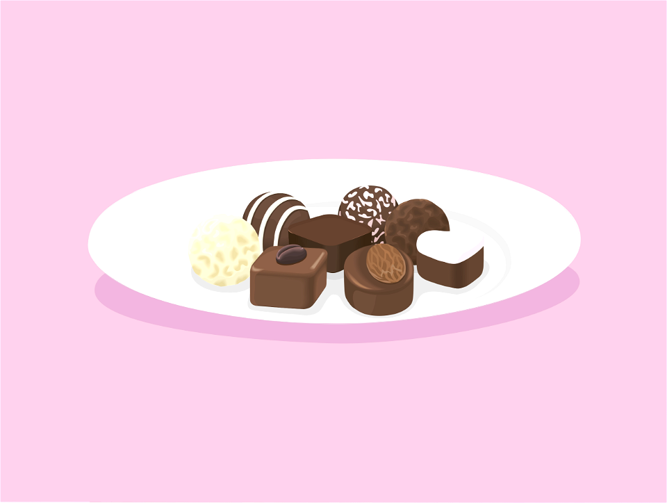 Chocolate sweets. Free illustration for personal and commercial use.