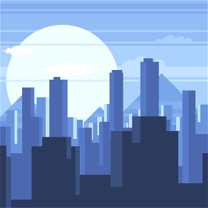 City buildings. Free illustration for personal and commercial use.