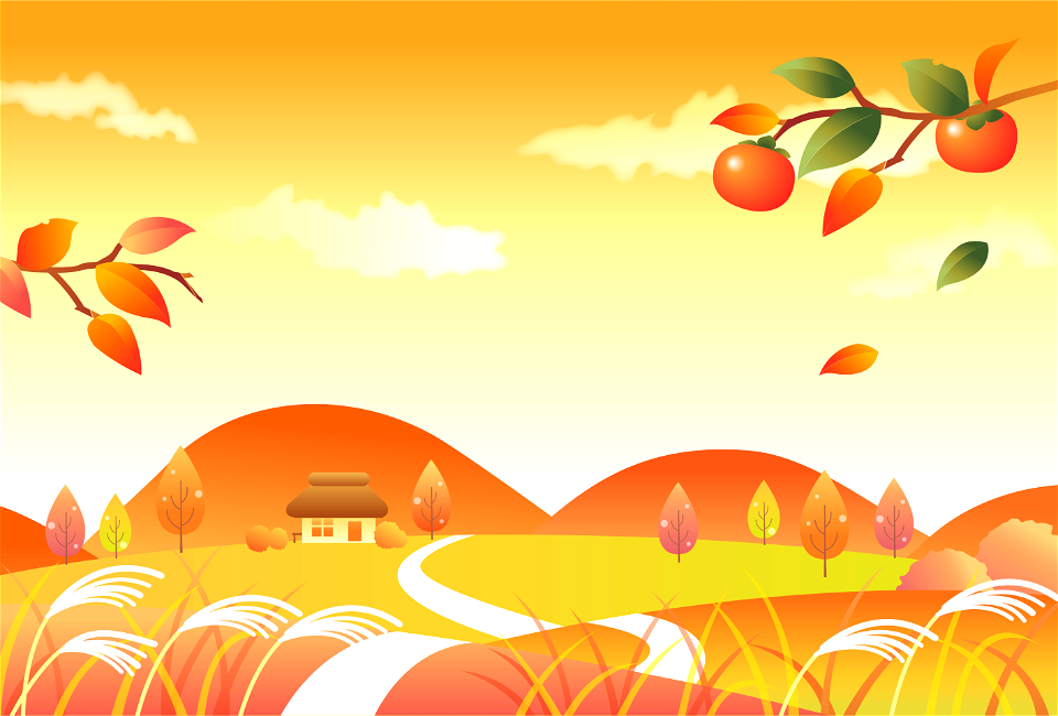 Country autumn. Free illustration for personal and commercial use.