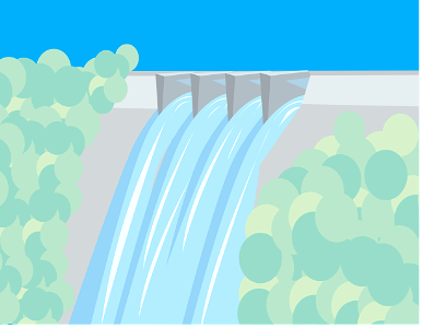 Dam. Free illustration for personal and commercial use.