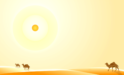 Desert camel background. Free illustration for personal and commercial use.