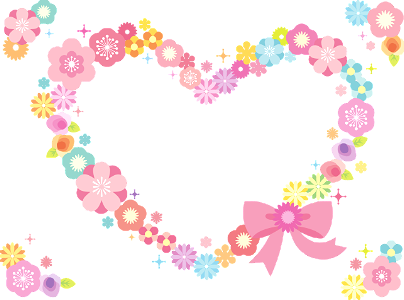 Flower heart. Free illustration for personal and commercial use.