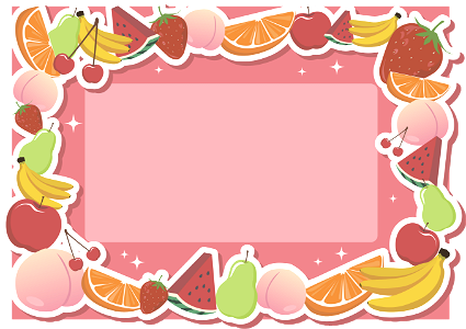 Fruits frame. Free illustration for personal and commercial use.