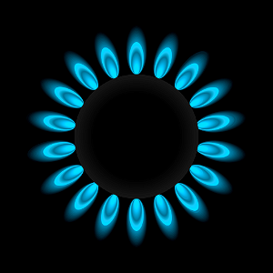 Gas stove flame. Free illustration for personal and commercial use.