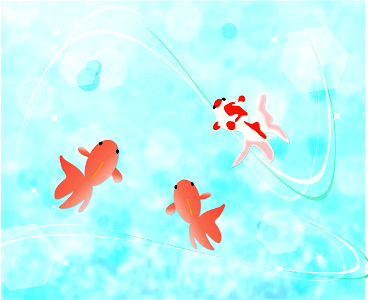 Goldfish water. Free illustration for personal and commercial use.