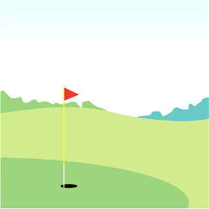 Golf course. Free illustration for personal and commercial use.