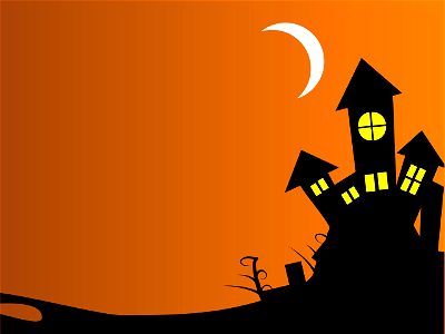Halloween house background. Free illustration for personal and commercial use.