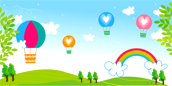 Hot air balloon sky. Free illustration for personal and commercial use.
