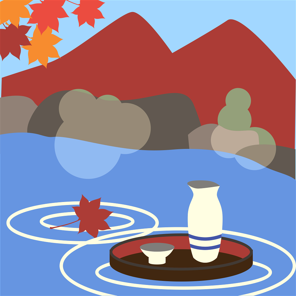 Hot spring autumn. Free illustration for personal and commercial use.