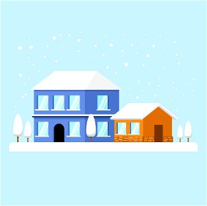 House home snow. Free illustration for personal and commercial use.