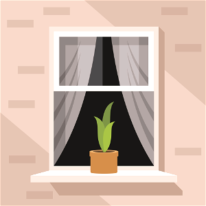 House window. Free illustration for personal and commercial use.