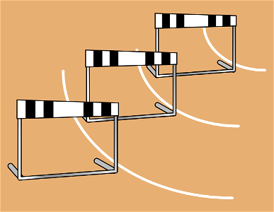 Hurdling. Free illustration for personal and commercial use.