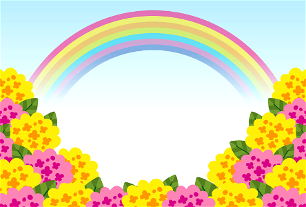 Hydrangea flower rainbow. Free illustration for personal and commercial use.