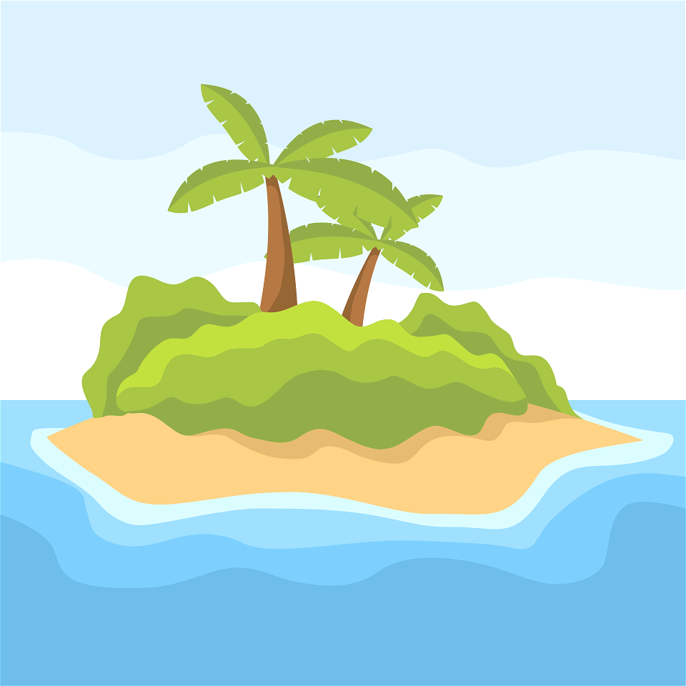 Island palm trees - Free Stock Illustrations | Creazilla