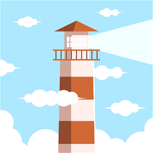 Lighthouse light. Free illustration for personal and commercial use.