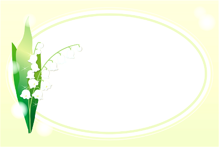 Lily of the valley frame. Free illustration for personal and commercial use.