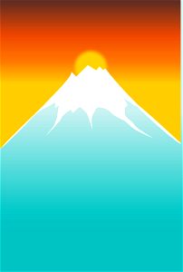 Mount fuji sunrise. Free illustration for personal and commercial use.