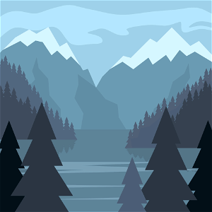 Mountain lake. Free illustration for personal and commercial use.