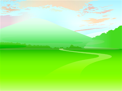 Mountain path landscape. Free illustration for personal and commercial use.