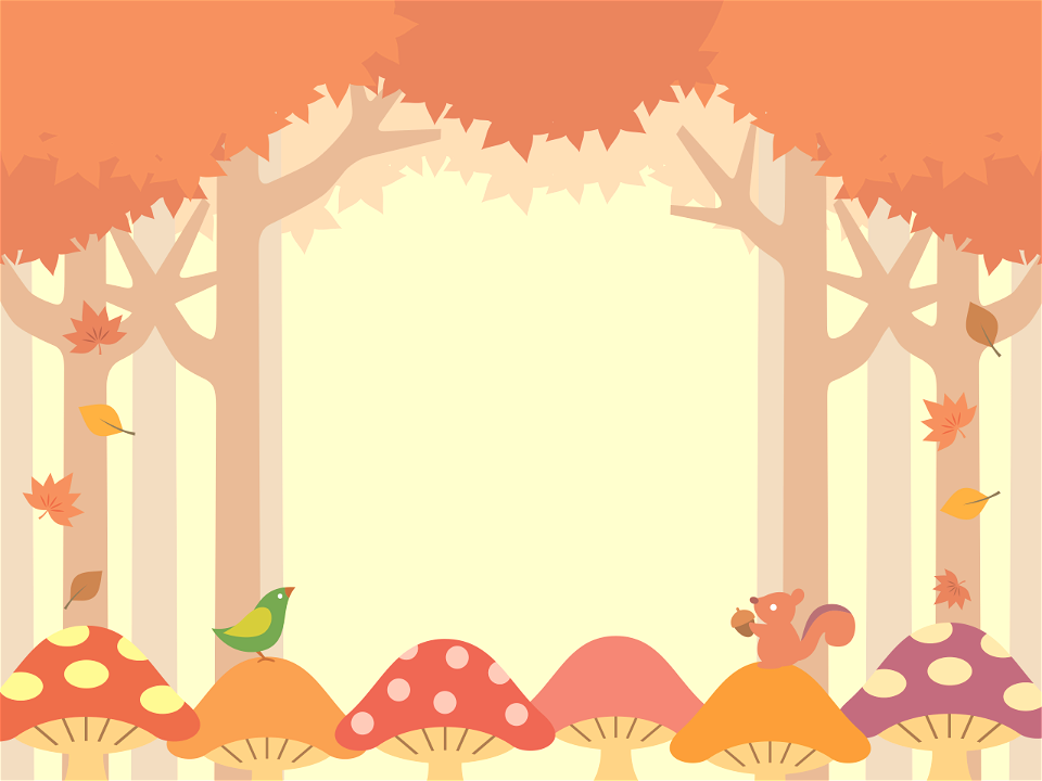 Mushroom forest autumn. Free illustration for personal and commercial use.