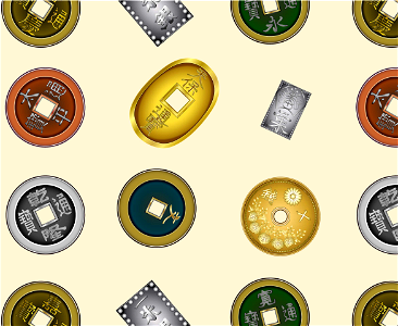 Old coins background. Free illustration for personal and commercial use.