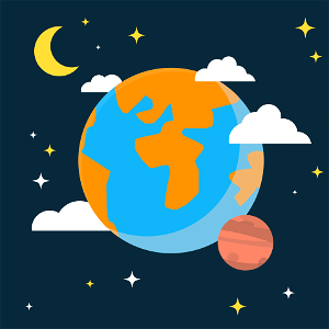 Planet earth space. Free illustration for personal and commercial use.