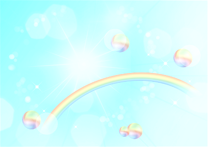 Rainbow in the sky. Free illustration for personal and commercial use.