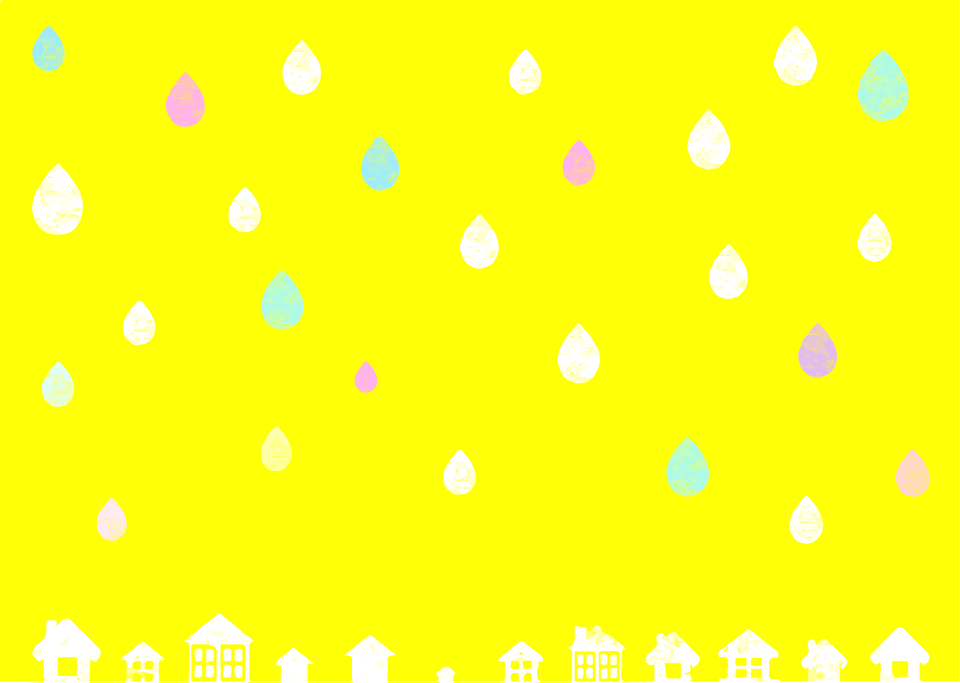 Rainy town. Free illustration for personal and commercial use.