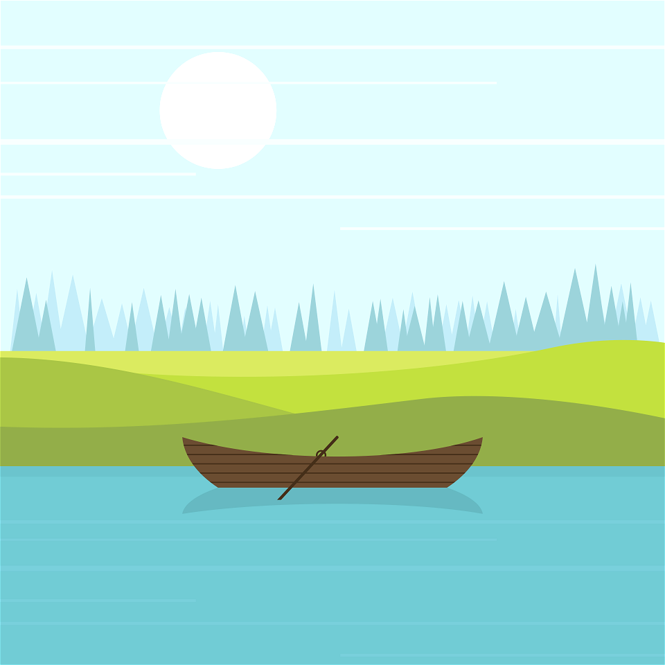 River shore. Free illustration for personal and commercial use.