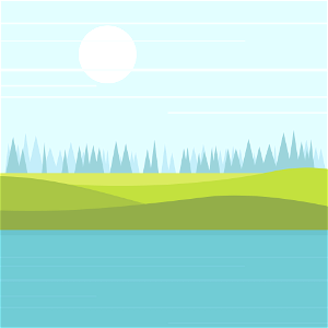 River shore. Free illustration for personal and commercial use.