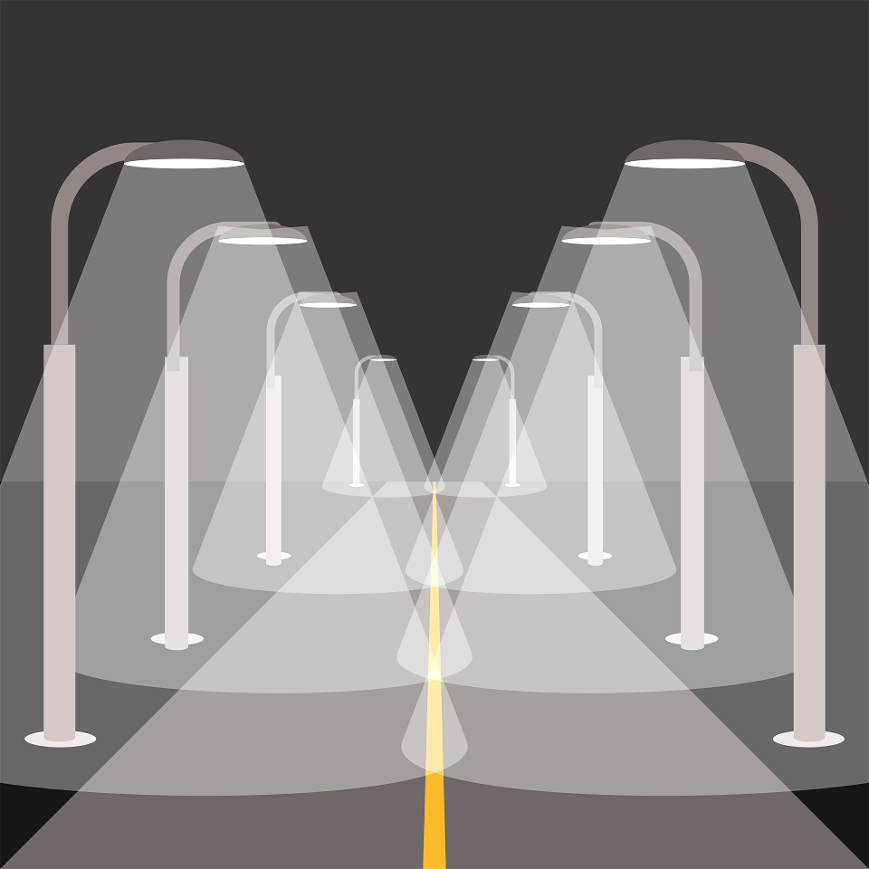 Road lights. Free illustration for personal and commercial use.