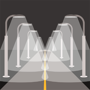 Road lights. Free illustration for personal and commercial use.