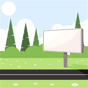 Road signboard. Free illustration for personal and commercial use.